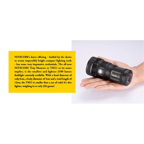 Nitecore TM11 LED Flashlight - 2500 Lumens [DISCONTINUED/UPGRADED]