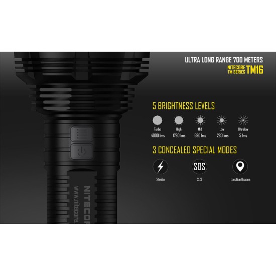 Nitecore TM16 High Power LED Flashlight (4000 Lumens) [Discontinued/Upgraded]