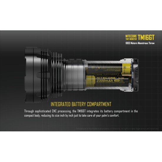 Nitecore TM16GT High Power LED Flashlight (1003mts, 3600 Lumens, 4x18650)