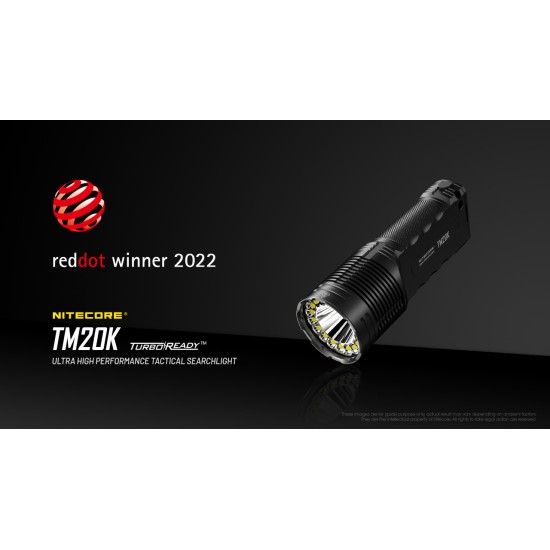 Nitecore TM20K - 20000 Lumens Tiny Monster, Brightest Flashlight with Instant Strobe, USB-C Rechargeable (290mts)
