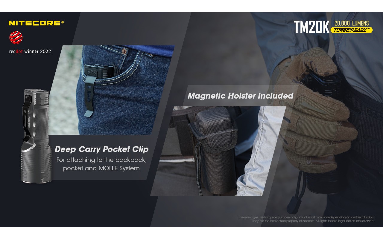 NITECORE TM20K - 20,000 Lumen Rechargeable Flashlight - ORIGINAL - Ready Stock In MALAYSIA From