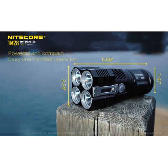 Nitecore TM28 SET - 6000 Lumens High Power LED Flashlight (655mts, 6000 Lumens, 4xIMR18650)