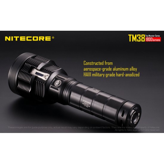 Nitecore TM38 - 1400mts Super Long Range Search Light, New Inbuilt High Capacity Battery Pack