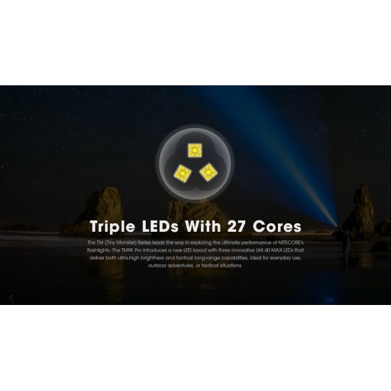 Nitecore TM9K Pro - 9900 Lumens - UHi LED High Power Instant Turbo Pocket Monster Tactical Flashlight (USB-C Rechargeable) Nitecore TM9K Pro - 9900 Lumens - UHi LED High Power Instant Turbo Pocket Monster Tactical Flashlight (USB-C Rechargeable)