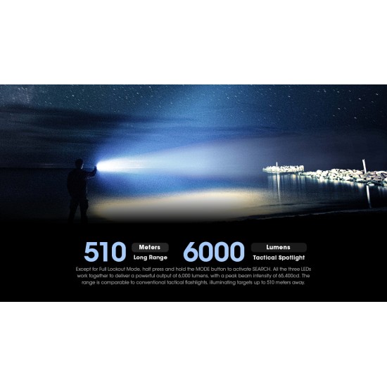 Nitecore TM9K Pro - 9900 Lumens - UHi LED High Power Instant Turbo Pocket Monster Tactical Flashlight (USB-C Rechargeable) Nitecore TM9K Pro - 9900 Lumens - UHi LED High Power Instant Turbo Pocket Monster Tactical Flashlight (USB-C Rechargeable)