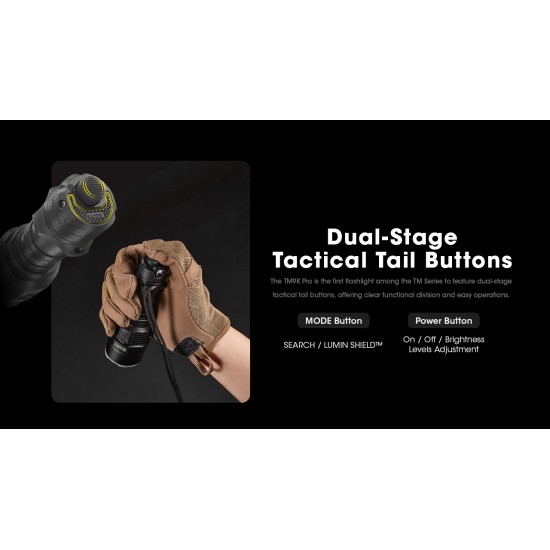 Nitecore TM9K Pro - 9900 Lumens - UHi LED High Power Instant Turbo Pocket Monster Tactical Flashlight (USB-C Rechargeable) Nitecore TM9K Pro - 9900 Lumens - UHi LED High Power Instant Turbo Pocket Monster Tactical Flashlight (USB-C Rechargeable)