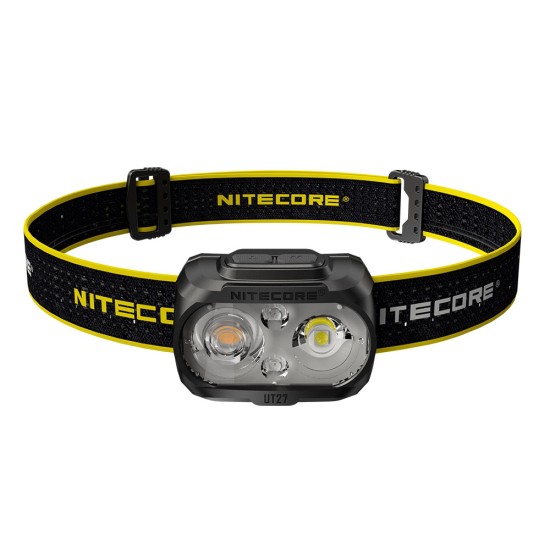 Nitecore UT27 Pro Ultra Lightweight Dual Beam Elite Headlamp, 520 Lumens, USB-C Rechargeable