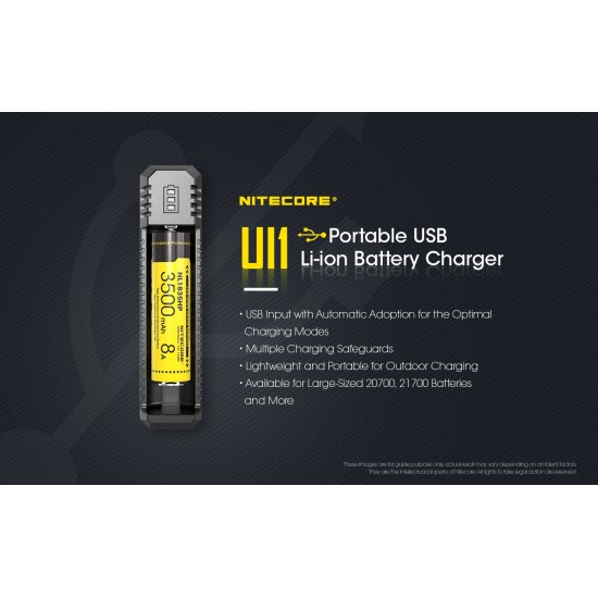 Nitecore Ui1, Single Slot Portable USB Charger (for Li-ion, IMR Batteries)