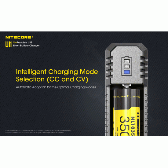 Nitecore Ui1, Single Slot Portable USB Charger (for Li-ion, IMR Batteries)
