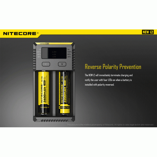 Nitecore Intellicharger i2 New Version, 2-Battery Smart Charger