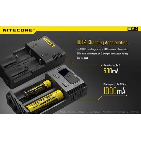 Nitecore Intellicharger i2 New Version, 2-Battery Smart Charger