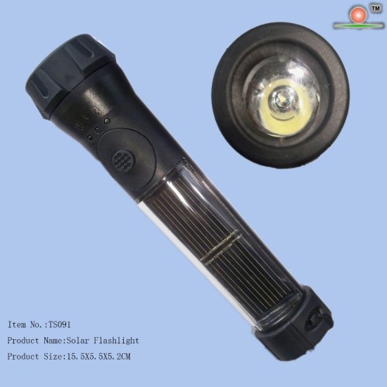 LED Solar Flashlight - Waterproof Torch