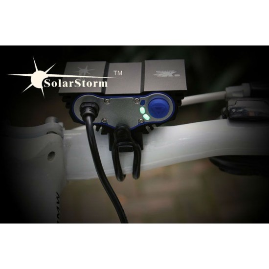SolarStorm X3 XM-L U2 3000 Lumens Bicycle Light Set (Black)