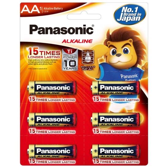 Panasonic Alkaline AA Batteries Original 1.5V, 30-Pack (LR6TDG/1B6), 10 Year Shelf Life