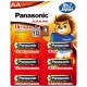 Panasonic Alkaline AA Batteries Original 1.5V, 6-Pack (LR6TDG/1B6), 10 Year Shelf Life