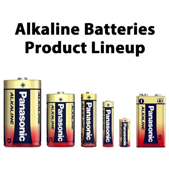 Panasonic Alkaline AA Batteries Original 1.5V, 6-Pack (LR6TDG/1B6), 10 Year Shelf Life