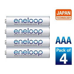Panasonic Eneloop AAA 800mAh *Original* Rechargeable Ni-MH Batteries (4-Pack), Made in Japan
