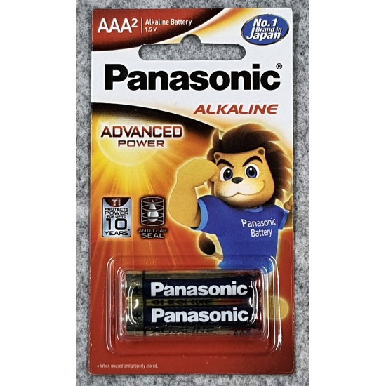 Panasonic Alkaline AAA Batteries Original 1.5V, 2x5 Packs (10 pcs Batteries) (LR03TDG/2B), 10 Year Shelf Life