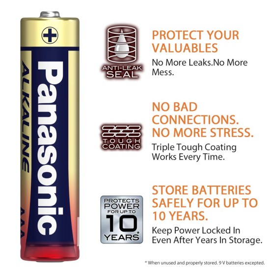 Basics 8-Pack AA Alkaline High-Performance Batteries, 1.5 Volt,  10-Year Shelf Life