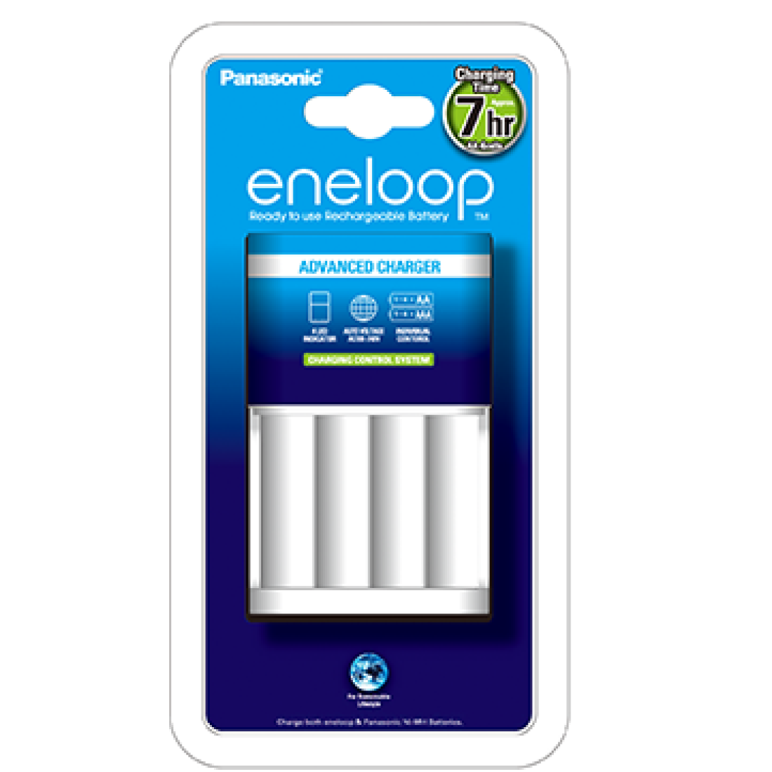 Panasonic Eneloop BQ-CC17 (7 hours) 4-Battery Charger for Ni-MH AA, AAA ...