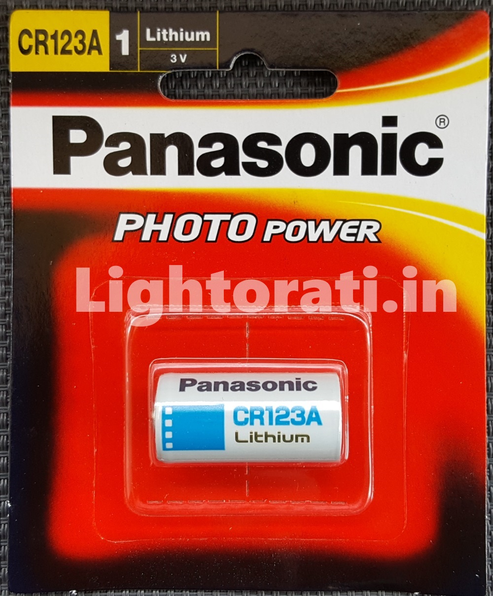 Panasonic CR123A 3v Lithium Non-Rechargeable Battery - CR123A battery in  India - Lightorati