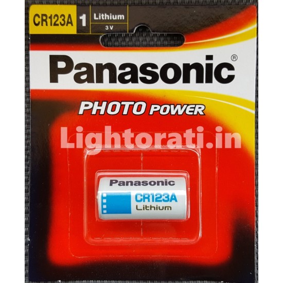 Panasonic CR123 CR123A 3V Lithium Battery 2pk High Capacity 1550mAh