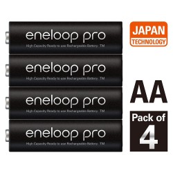 Panasonic Eneloop Pro AA 2550mAh *Original* Rechargeable Ni-MH Batteries (40-Pack Bulk), Made in Japan