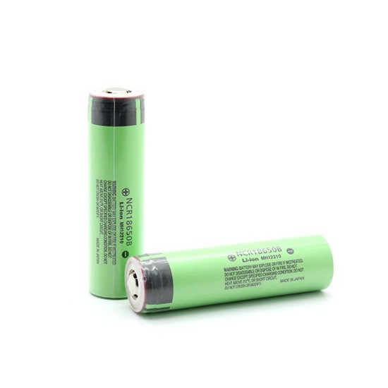 Panasonic 18650 3400mAh 3.7v Rechargeable Li-ion Batteries Pair NCR18650B (Button Top)
