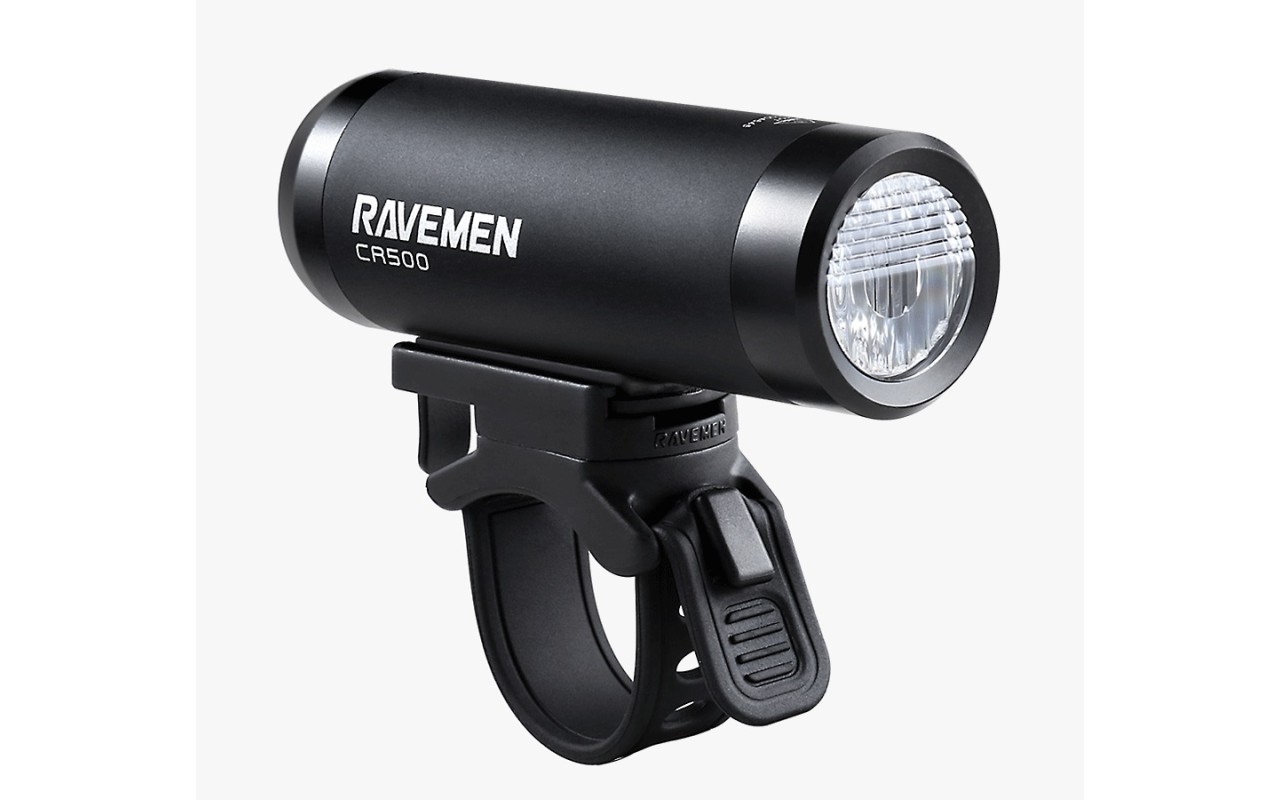 Phare Avant Vélo Ravemen FR500 Rechargeable USB - Compatible Garmin - Pour Jour Et Nuit - Léger Et étanche