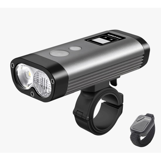 Ravemen PR1600 USB Rechargeable Bicycle Light, High-Low Beam System and Remote Control (1600 Lumens, in-built battery)