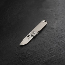SRM Folding Knife 418S - [3.31 inch, TC4 Handle, Ambi Lock, Fine Edge]