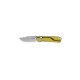 SRM Folding Knife 7228 Yellow/Silver - [6.61 inch, G10 Handle, Ambi Lock, Fine Edge, Medium Size]