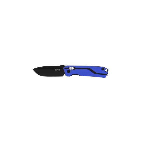 SRM Folding Knife 7228-GI Blue/Black - [6.61 inch, G10 Handle, Ambi Lock, Fine Edge, Medium Size]