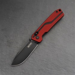 SRM Folding Knife 7228L-GV [8.15 inch, G10 Handle, Ambi Lock, Fine Edge]