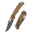 SRM Folding Knife 9201GW Brown - [8.09 inch, G10 Handle, Ambi Lock, Fine Edge]