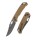 SRM Folding Knife 9201 Brown - 8.09 inch, G10 Handle, Ambi Lock, Fine Edge