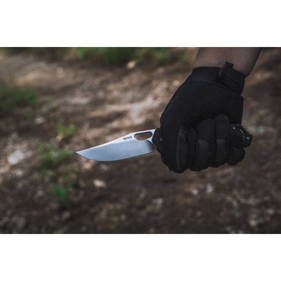 SRM Folding Knife 9201 Black - [8.09 inch, G10 Handle, Ambi Lock, Fine Edge]