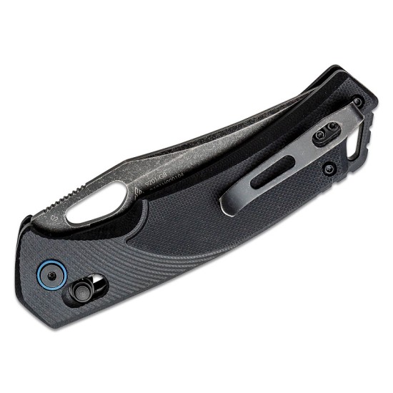 SRM Folding Knife 9201GB Black - [8.09 inch, G10 Handle, Ambi Lock, Fine Edge]