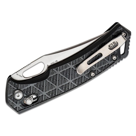 SRM Folding Knife 9201 PB Black - [8.09 inch, G10 Handle, Ambi Lock, Fine Edge]