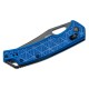 SRM Folding Knife 9201 PL Blue - [8.09 inch, G10 Handle, Ambi Lock, Fine Edge]