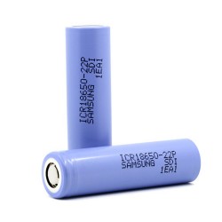 Samsung 18650 2200mAh 3.7v Rechargeable Li-ion Battery (Flat Top, Unprotected)