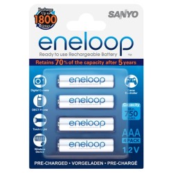 Sanyo Eneloop AAA 800mAh Rechargeable Ni-MH Batteries (4-Pack)  [DISCONTINUED]