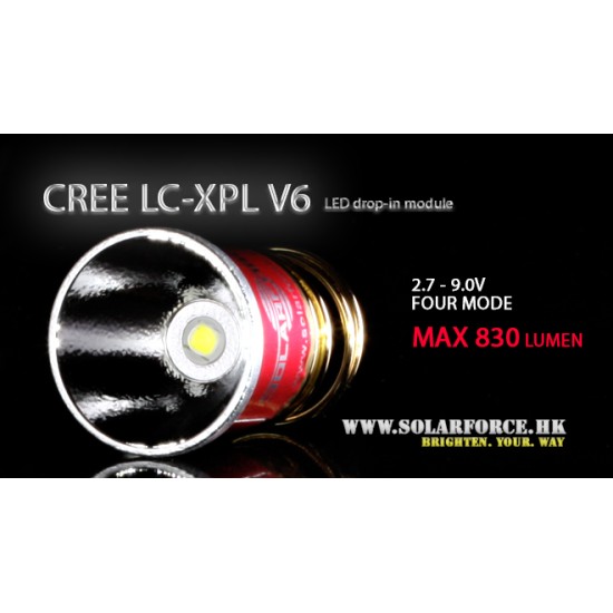 Solarforce CREE LC-XPL(V6) LED Module 830 Lumens (5, 4, 3 or 1 Modes) (DIY)