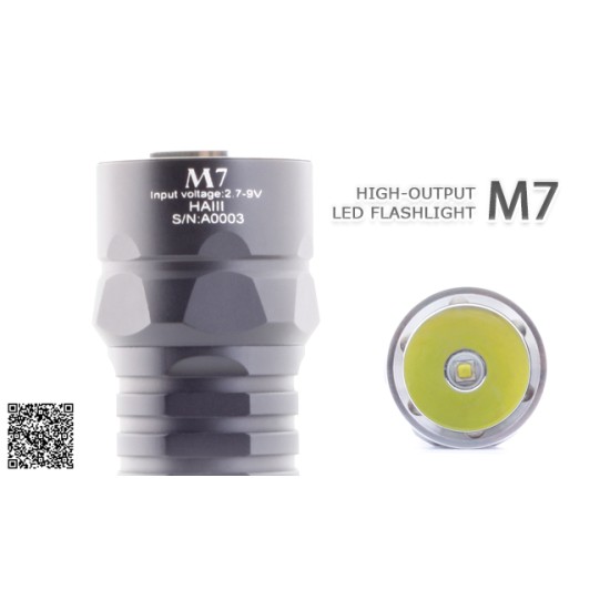 Solarforce M7 LED Flashlight (1000 Lumens, 2x18650)