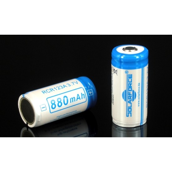 Solarforce RCR123A 880mah 3.7V Rechargeable Lithium-ion Battery [DISCONTINUED]