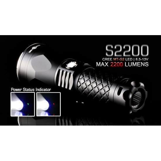 Solarforce S2200 MT-G2 Flashlight - 2200 Lumens, 3x18650