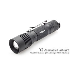 Solarforce Y2 Adjustable Zoom Flashlight (1x18650, 850 Lumens)
