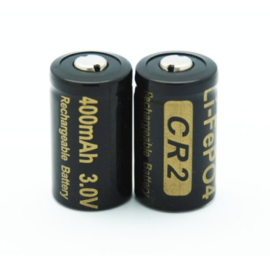 LiFePO4 15266 CR2 3.0V 400mAh Un-protected Batteries (Pair)