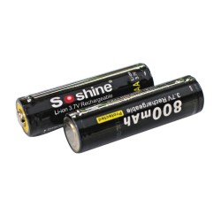 Soshine 14500 3.7v 800mah Protected Li-ion Batteries (4-Pack)