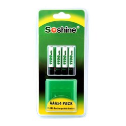 Soshine Ni-Mh AAA 1100mAh 1.2V Batteries (4-Pack)